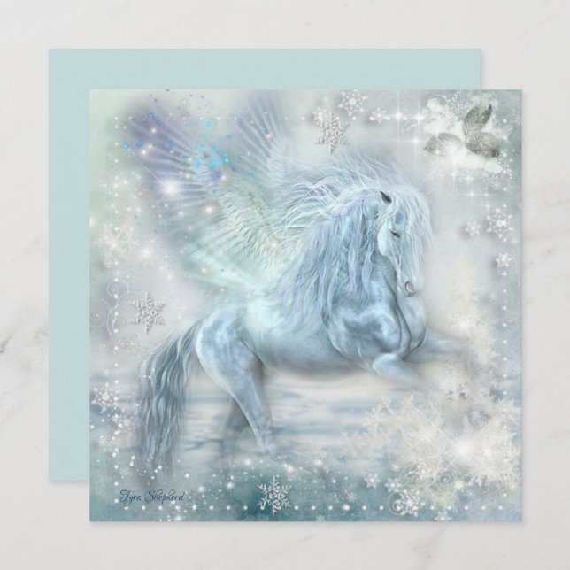 Ice Fantasy Pegasus Flat Card (Front/Back)
