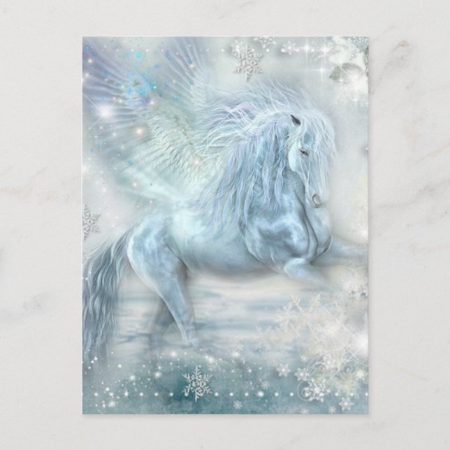 Ice Fantasy Pegasus Postcard (Front)