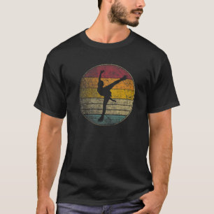 Ice Figure Skating Skate Gift Retro Style Vintage T-Shirt