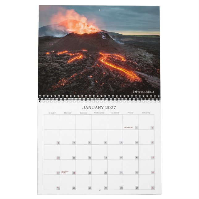 Ice & Fire 2024 Calendar (Jan 2027)