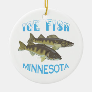 Ice Fish Ceramic Ornament