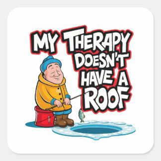 Ice Fishermen Square Sticker