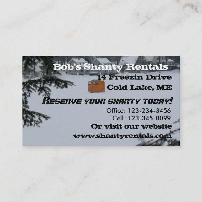 Ice Fishing Business Card (Front)