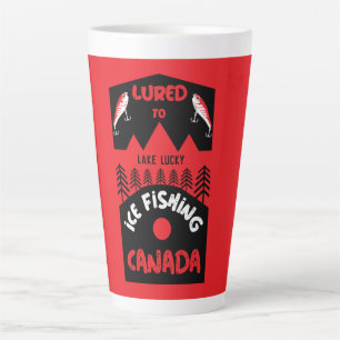 Ice Fishing Canada Latte Mug
