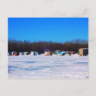 Ice Fishing collection Postcard