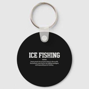 Ice Fishing Definition Funny Ice Fisherman Gift Key Ring