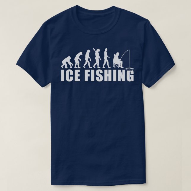 Ice Fishing Evolution 1 T-Shirt (Design Front)