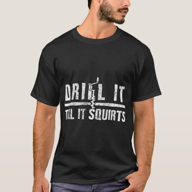 Ice fishing fishing T-Shirt (Front)