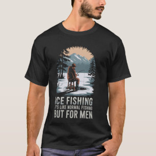 Ice Fishing Lover Design For Ice Hole Fish Fisherm T-Shirt