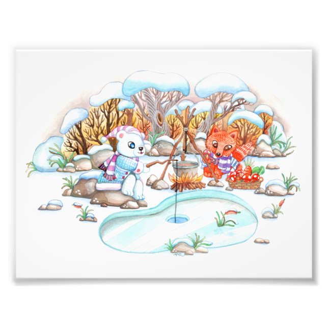 Ice Fishing Photo Print (Front)