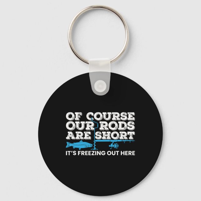 Ice Fishing Short Rods Winter Ice Fishing  Key Ring (Front)