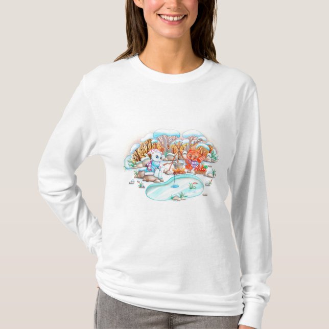 Ice Fishing T-Shirt (Front)