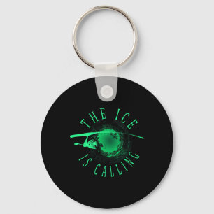 Ice Fishing - The Ice Is Calling - Ice Fisherman Key Ring