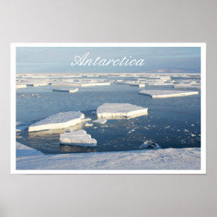 Ice Floes at McMurdo Sound, Antarctica Poster