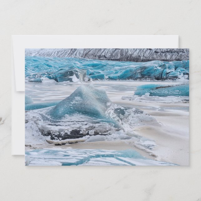 Ice Formations On Glacier Thank You Card (Front)