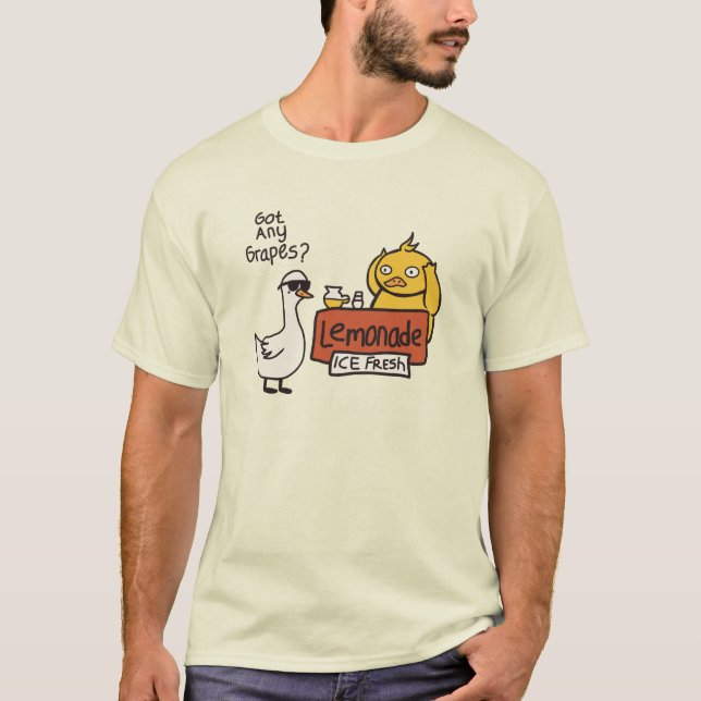 Ice Fresh Lemonade Got Any Grapes Funny Duck T-Shirt (Front)