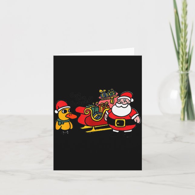 Ice Fresh Lemonade Got Any Gs Duck Funny Christmas Card (Front)