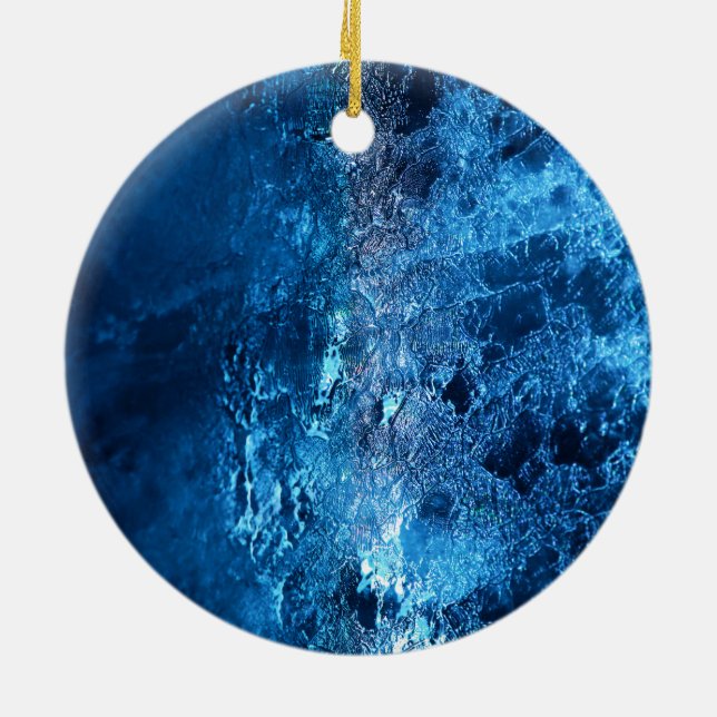Ice - Glacial - Amazing! Ceramic Tree Decoration (Back)