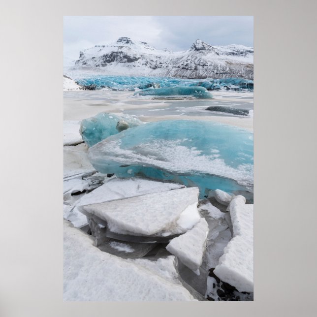 Ice Glacial Formations In Winter Poster (Front)