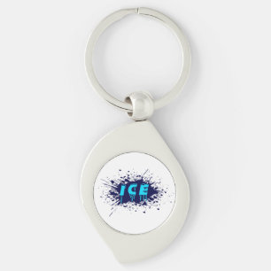 Ice Graffiti Typography Urban Street Art Design Key Ring