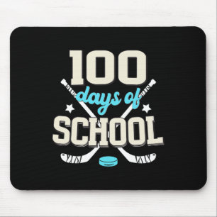 Ice Hockey 100 Days Of School 100th Day Of School Mouse Pad