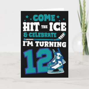 Ice Hockey 12th Birthday Party Goal Team Player Sp Card