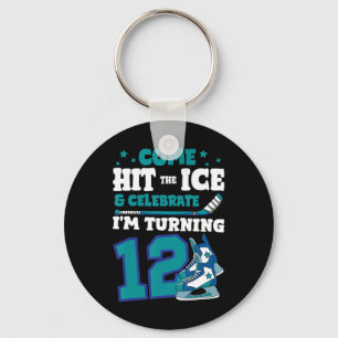 Ice Hockey 12th Birthday Party Goal Team Player Sp Key Ring