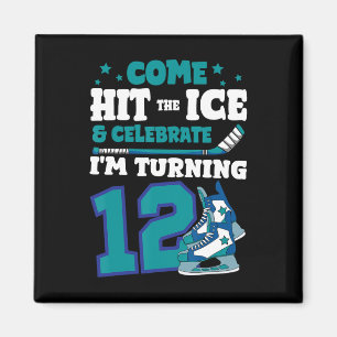 Ice Hockey 12th Birthday Party Goal Team Player Sp Magnet