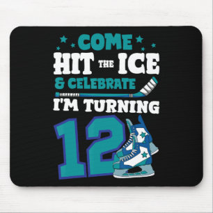 Ice Hockey 12th Birthday Party Goal Team Player Sp Mouse Pad