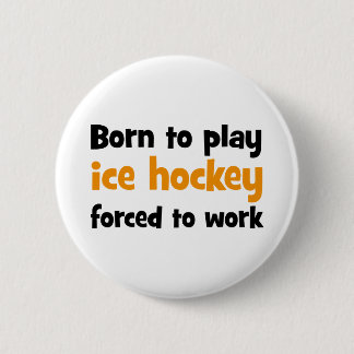 ice hockey 6 cm round badge