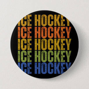 ICE HOCKEY 7.5 CM ROUND BADGE