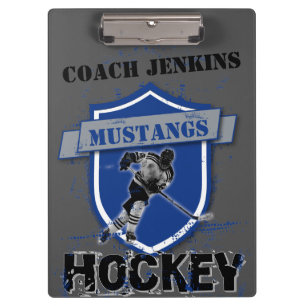 Ice Hockey Add Your Own Name Clip Board
