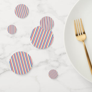 Ice Hockey Arena Rink-Inspired Stripes Confetti