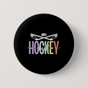 Ice Hockey Aunt Boho Ice Hockey Player Auntie 6 Cm Round Badge