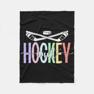 Ice Hockey Aunt Boho Ice Hockey Player Auntie Fleece Blanket