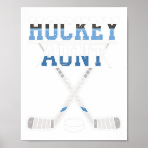 Ice Hockey Aunt Proud Auntie Of Player Goalie Spor Poster