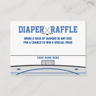 Ice Hockey Baby Shower Diaper Raffle Enclosure Card