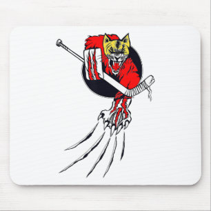Ice Hockey Beast Goalie Cat Goaltender Men Women K Mouse Pad