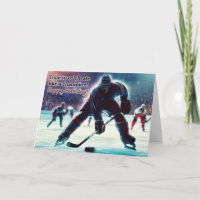 Ice Hockey Birthday Card