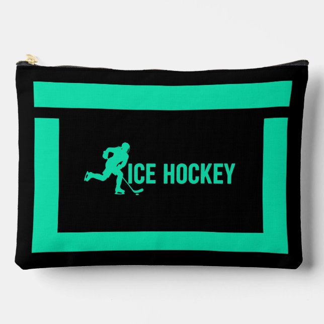 Ice Hockey Birthday Gift, Ice Hockey Player Girl,  Accessory Pouch (Front)
