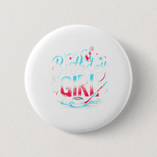 Ice Hockey Birthday Outfit For Girls Happy Birthda 6 Cm Round Badge