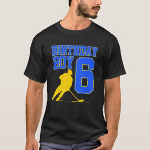 Ice Hockey Boy 6th Birthday Sport   Player Coach G T-Shirt