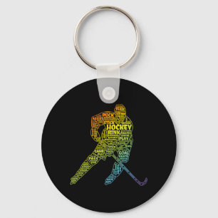Ice Hockey Boy Performance Key Ring