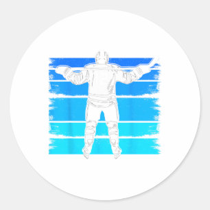 Ice Hockey Boys Number 12 12th Birthday 12 Year Ol Classic Round Sticker
