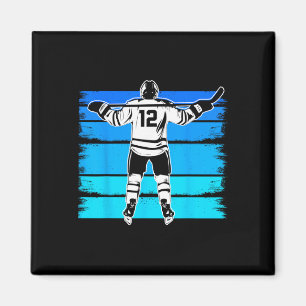 Ice Hockey Boys Number 12 12th Birthday 12 Year Ol Magnet