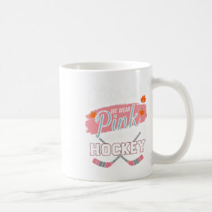 Ice Hockey Breast Cancer Awareness Month Pink Ribb Coffee Mug