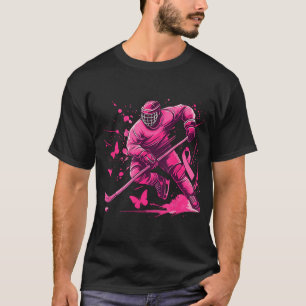 Ice Hockey Breast Cancer Awareness Player Pink Spl T-Shirt