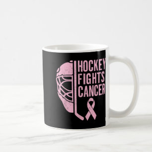 Ice Hockey Breast Cancer Awareness Player Pink Spo Coffee Mug