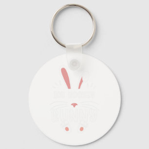 Ice Hockey Bunny Funny Matching Easter Bunny Egg H Key Ring