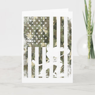 Ice Hockey Camouflage Usa Flag Hockey Player Hocke Card